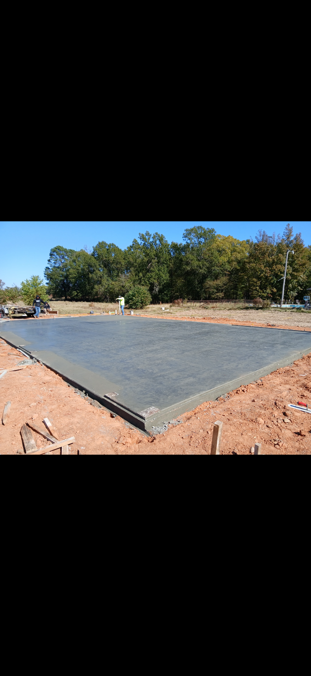 Interior red iron steel structure framing